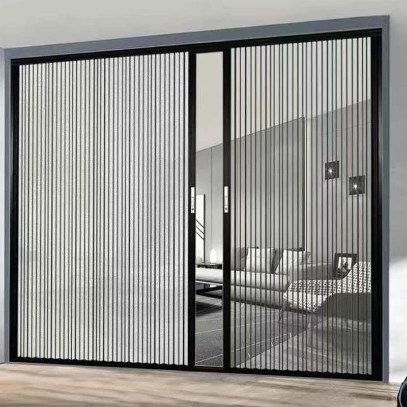 

Selling Diamond Mesh Invisible Folding Screen Door Telescopic Anti-theft Anti-mosquito Aluminum Alloy Sliding Screen Door