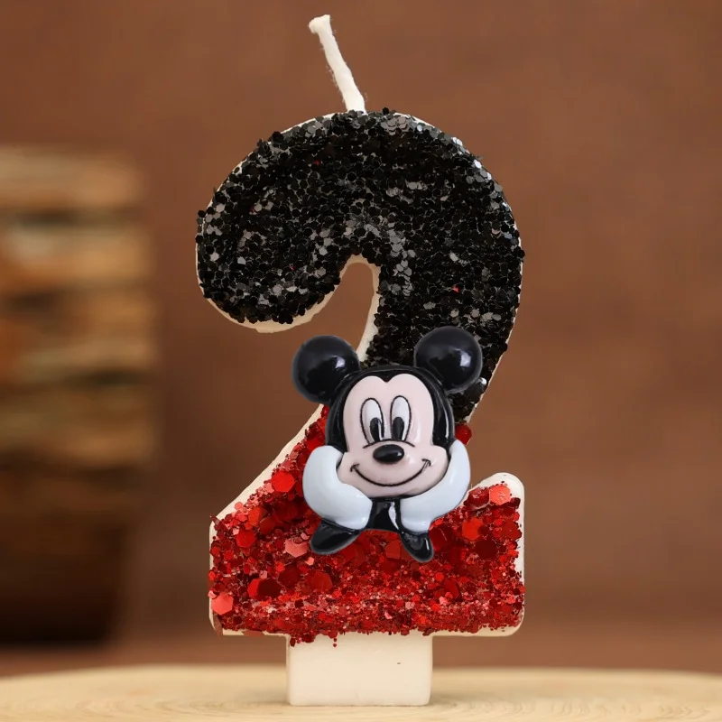 حار عيد ميلاد سعيد عدد 0-9 الشموع الكرتون ميكي ميني ماوس شمعة كعكة قطاعات الكيك لوازم الديكور الطرف لتقوم بها بنفسك الهدايا