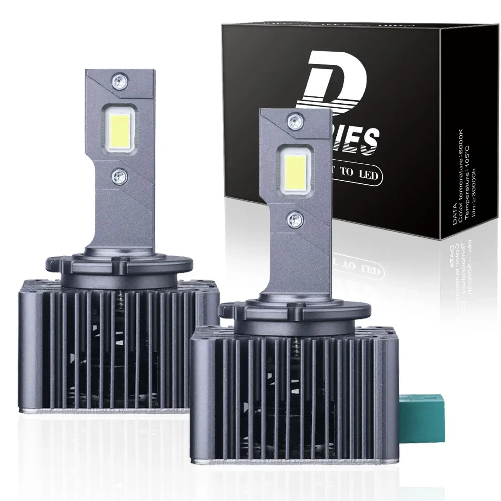 

2 шт. светодиодные лампы D1S D3S D8S Canbus 30000 лм, D2S D2R D4S D4R D5S, двухсторонние автомобильные лампы 6000K, Plug and Play, 12В 24В