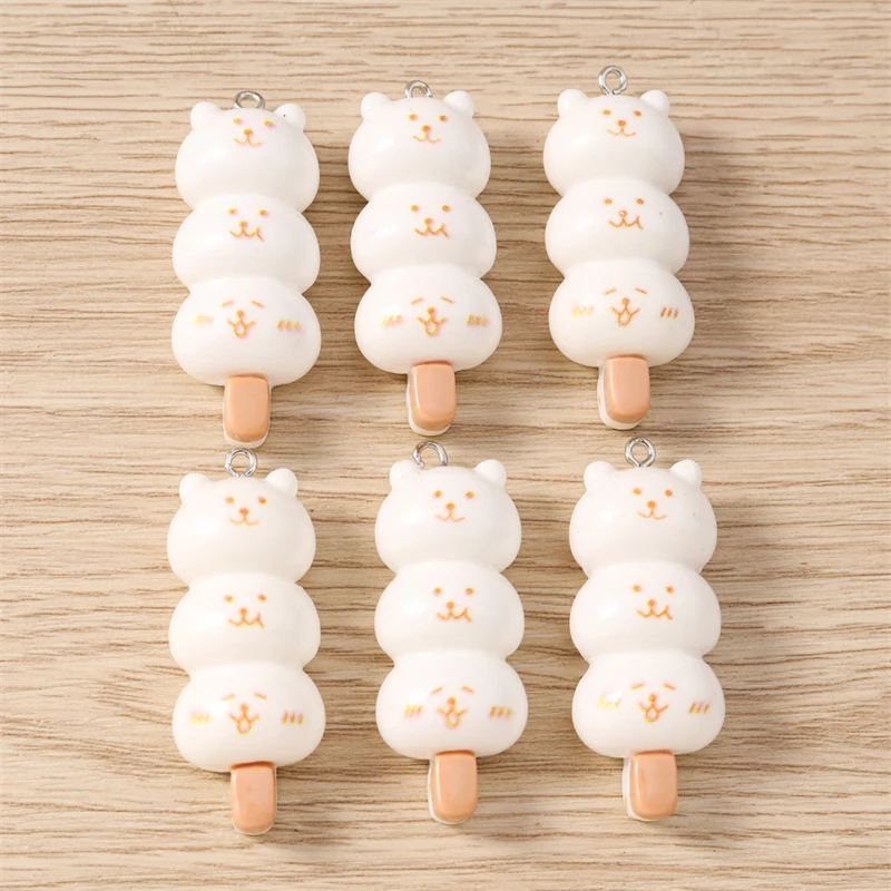 

10pcs 17x43mm Cute Resin Food Ice Cream Charms Pendants for Jewelry Making Drop Earrings Necklaces Keychain DIY Crafts Supplies