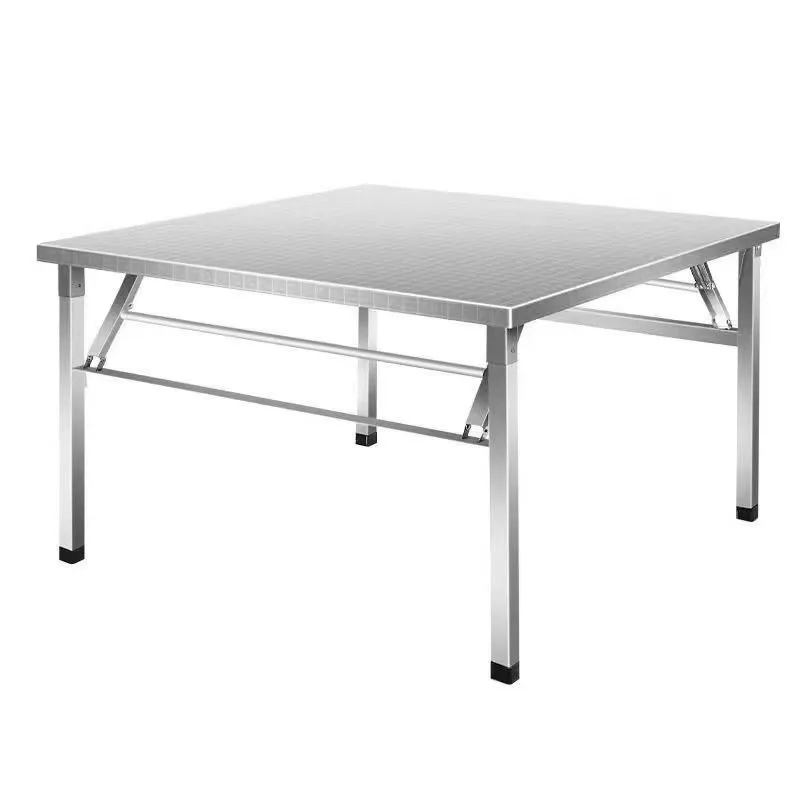 

Stainless steel folding table for household use, restaurant barbecue table, stall table