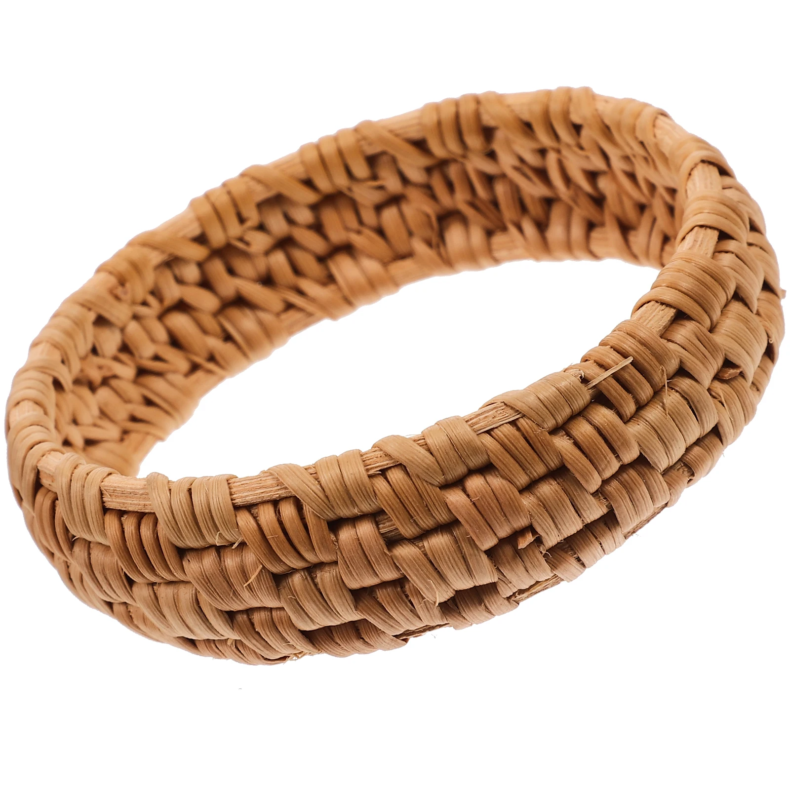 

Rattan Bangle Woven Bracelet for Women Retro Chic Straw Wrist Jewelry Bohemia Ethnic Chunky Bracelets Summer Accessories