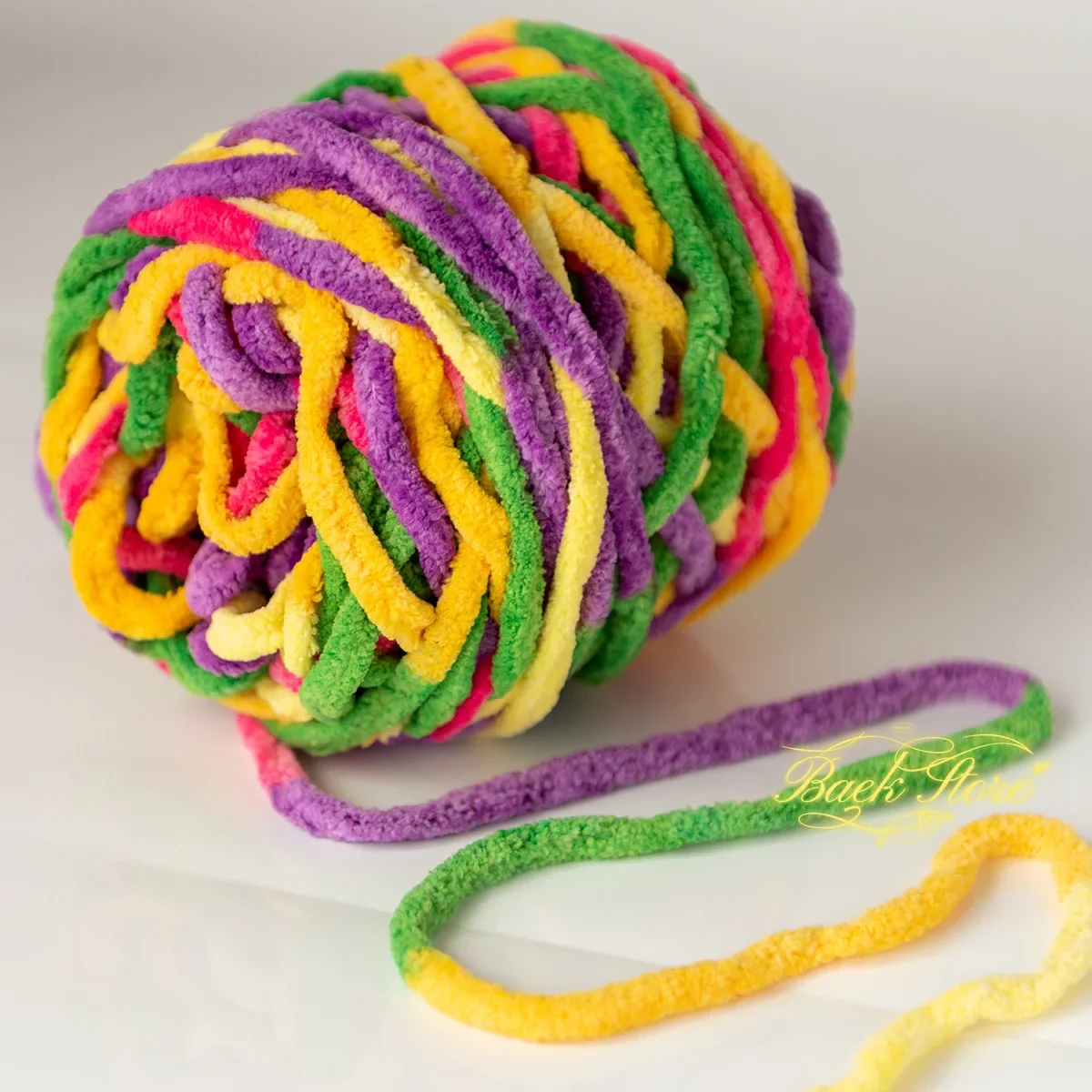 100g/Ball Blended Colorful Dye Ice Strip Line Yarn for Hand-knit DIY Soft Thickness Wool Thread Blanket Scarf Crochet Yarn Threa