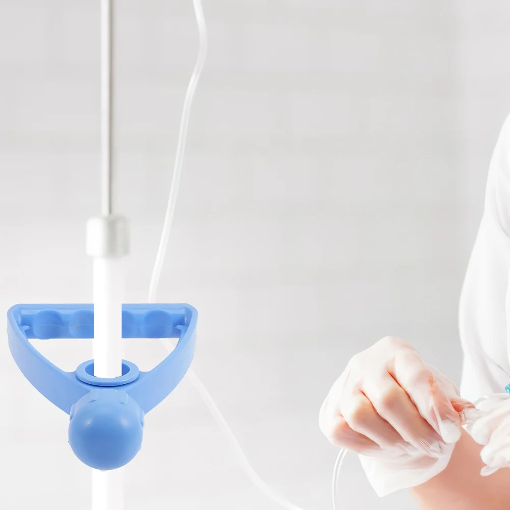 

2 Pcs IV Pole Accessories Handle Fluid Replacement Saline Stand Part Plastic Floor Type Holder Medical Accessory
