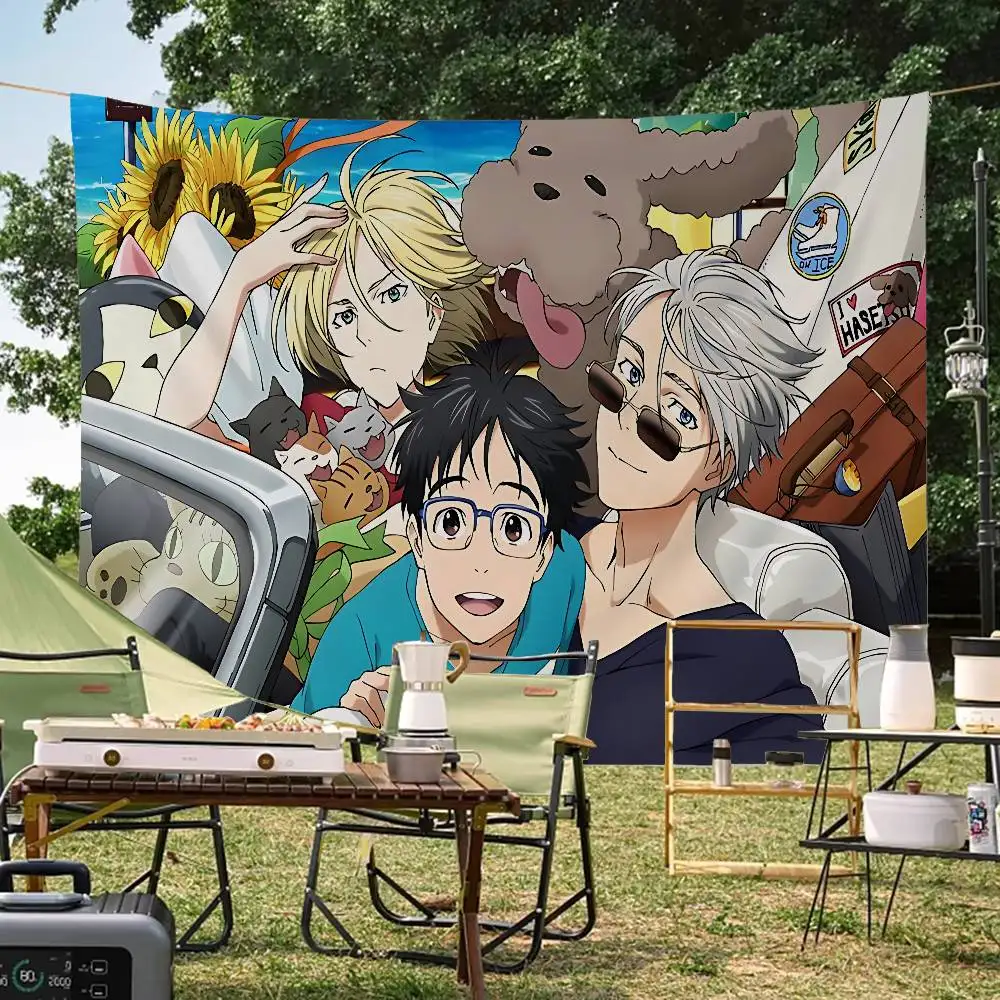 Sports Anime YURI On ICE Retro Flags Multiple Choice Living Studio Booth Interior Decoration Banner