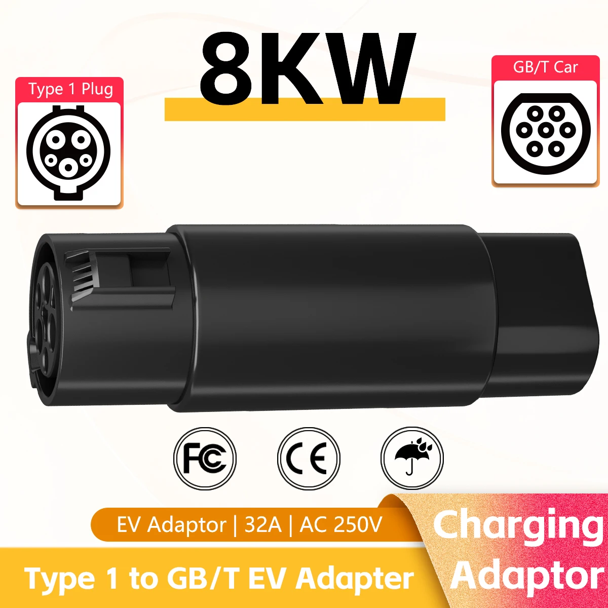 

Type1 To GBT EV Adapter GB/T Electric Vehicle Socket J1772 Plug Charging Converter for GBT Car Converter Charger car accessorie