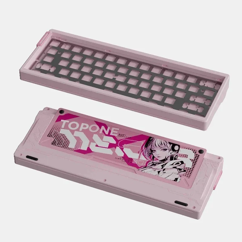 

Розовый чехол для клавиатуры GT60, крутой аниме-стиль, электронные спортивные игры, офисные украшения для клавиатуры, подарки для мужчин, женщин и друзей