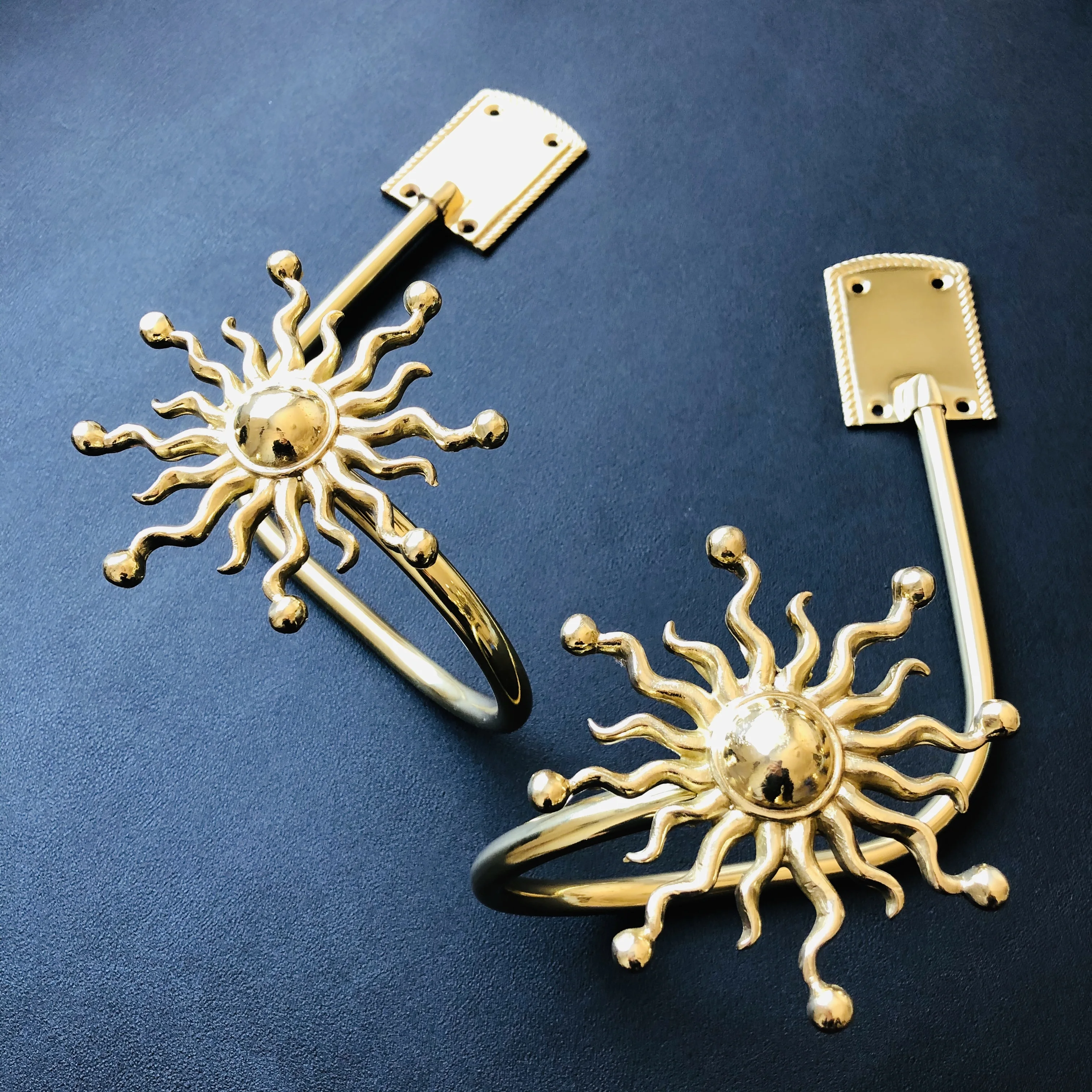 Gold Curtain Drapery Hold Back Holder,Indoor Wall Windows Curtain Tieback Hooks With Metal