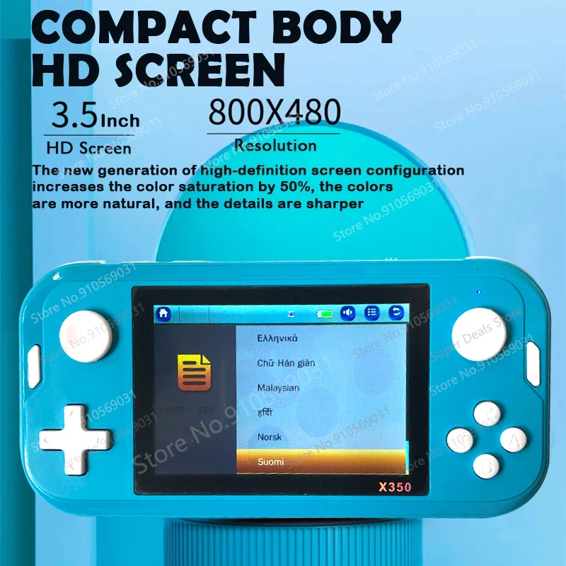 X350 Retro Game Console 3.5Inch IPS Screen Dual Joystick 8GB Handheld Game Portable Children Video Game Player For NES GBA MD