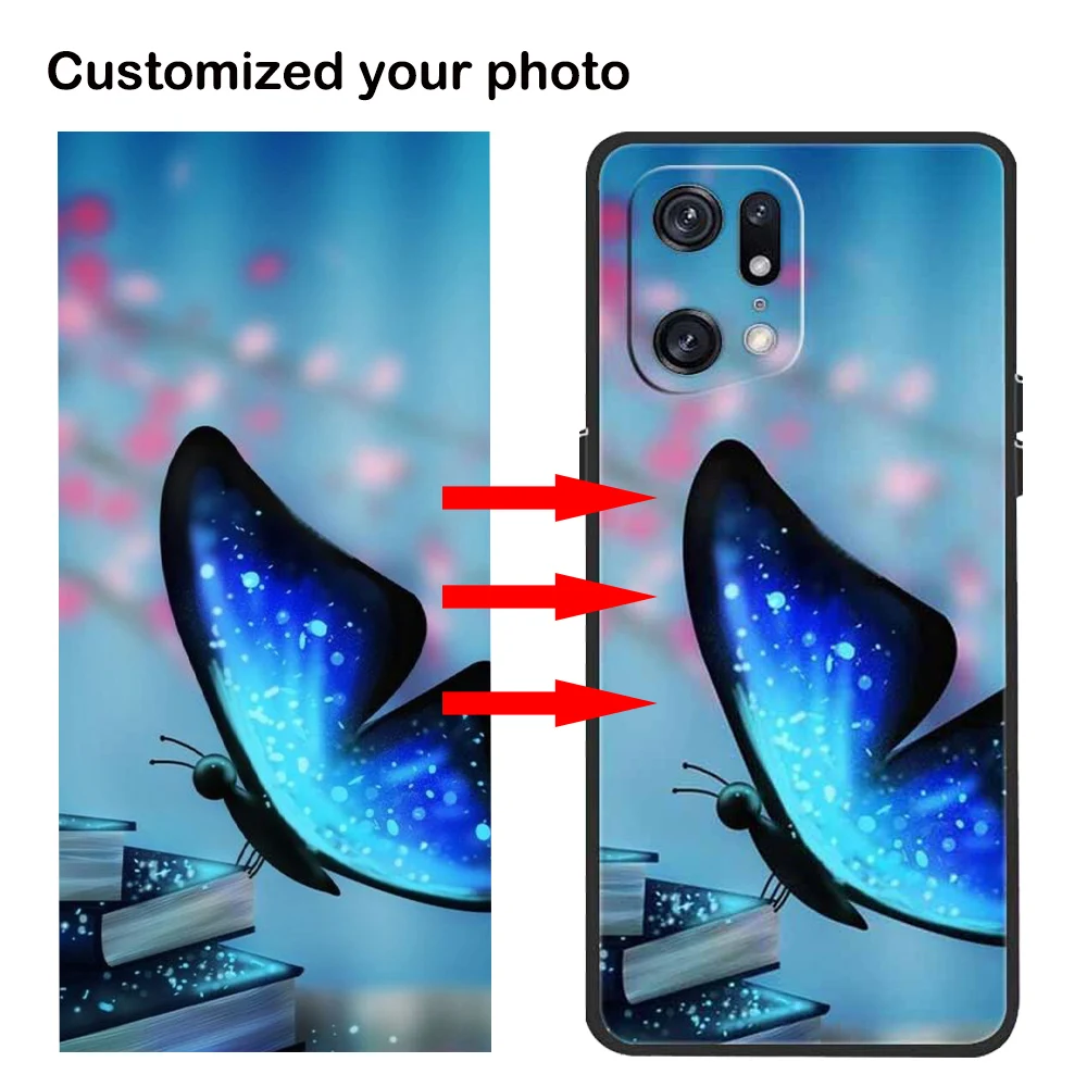 Para OPPO Find X5 Pro DIY foto nombre fundas de teléfono personalizadas para OPPO Find X5 Lite X3 Neo cubierta a prueba de golpes diseño de imagen personalizada