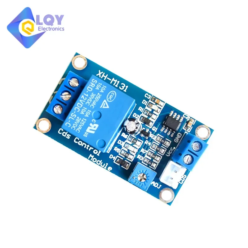 Interruptor de Control de luz XH-M131 DC 12V, Sensor de detección de módulo de relé de fotorresistencia, módulo de Control automático de brillo de 10A