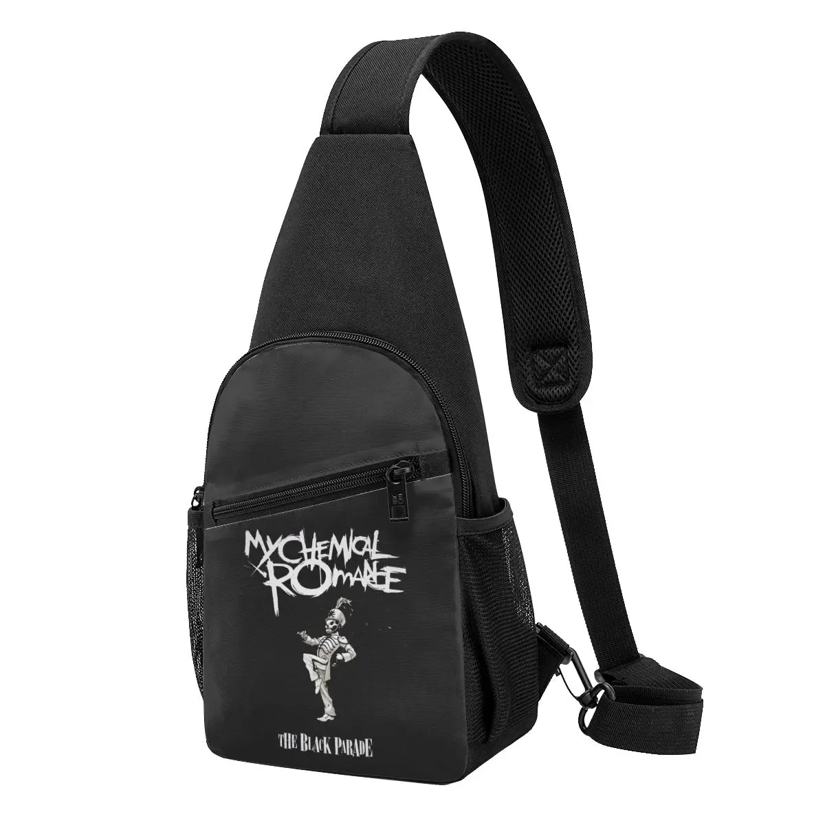 Rock MCR My Chemical Romance Chest Bag Men Sling Crossbody Backpack Chest Bag Traveling Hiking Daypack Shoulder Bag