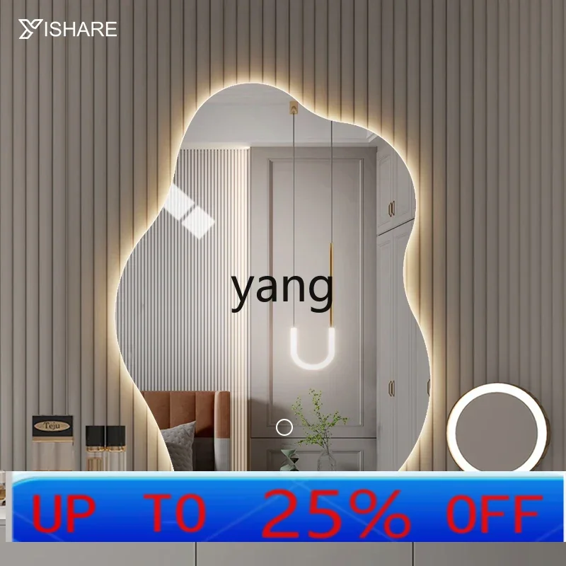LTT special-shaped bathroom bathroom wall hanging irregular luminous makeup mirror