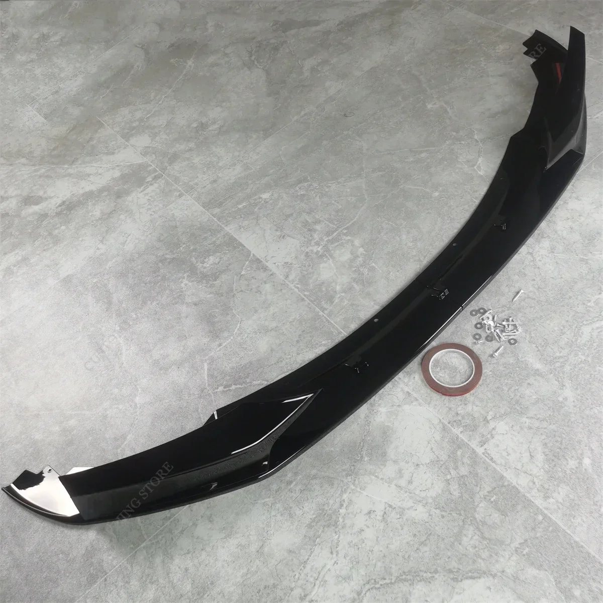 ملمع نمط ماكستون المصد الأمامي الأسود ، جناح الشفاه ، موزع موزع لبي إم دبليو F20 ، F21 ، M135i ، M سبورت ،----، أطقم الجسم قبل LCI