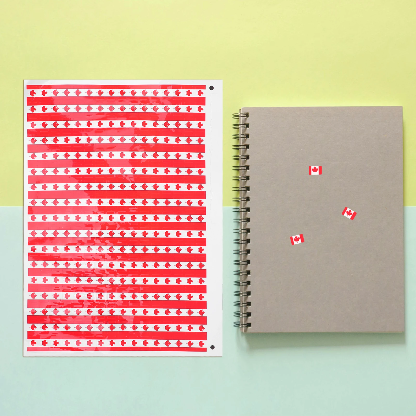 

260 Pcs Stickers Flag Canada National Photo Album Canadian Decal Decorative Small