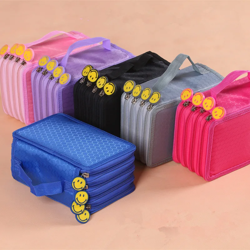 Imagem -03 - Kawaii Escola Lápis Case 72 Slots Lápis Papelaria Suprimentos Compartimento Pen Bolsa Organizer Meninas Estética Box Kit Bolsa