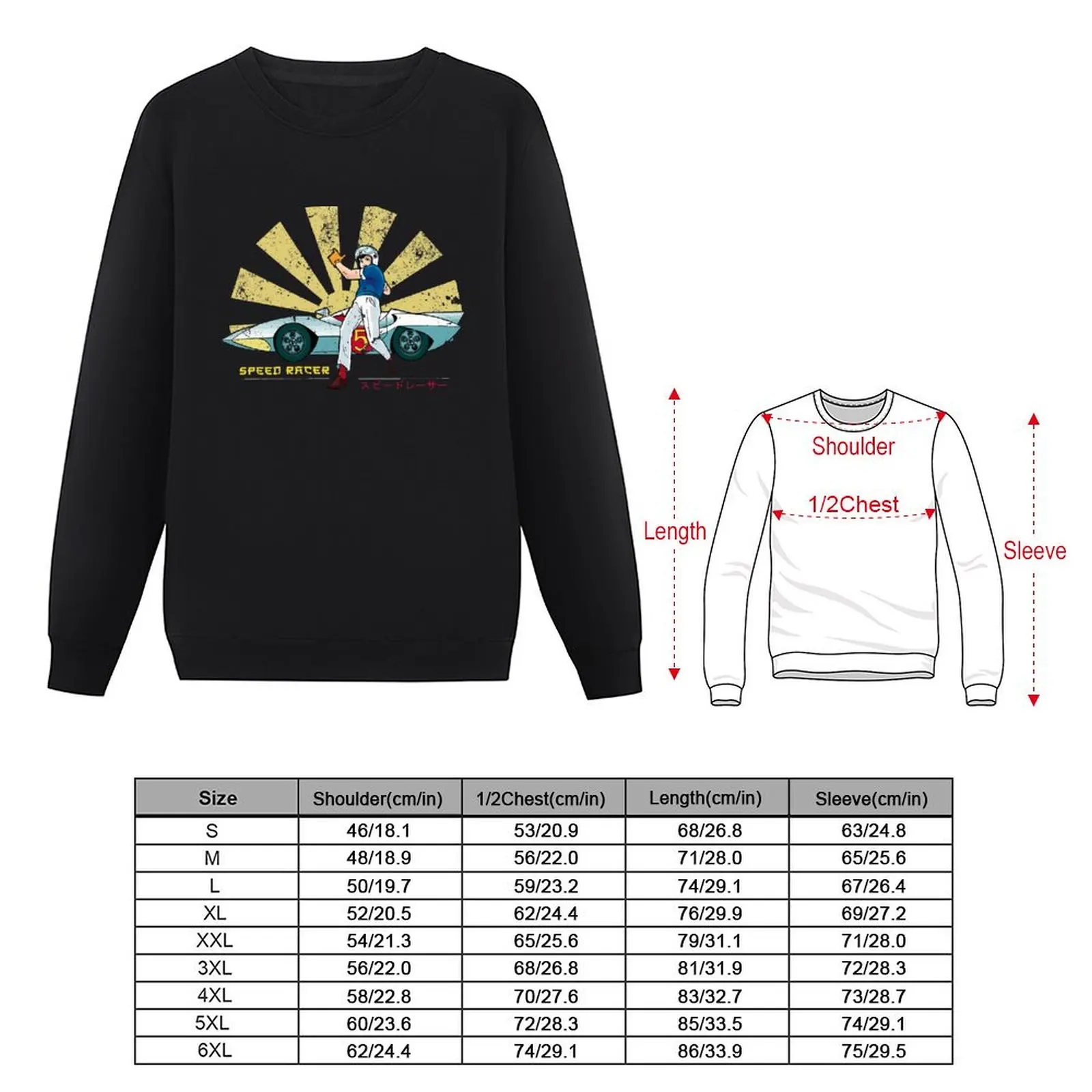 Speed Racer Retro Japanese Sweatshirt graphic t shirts men men clothing men clothes new in hoodies & sweatshirts