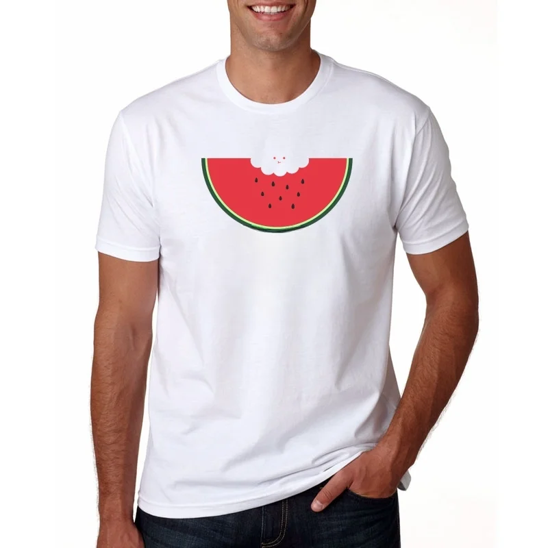 Männer Baumwolle Wassermelone Weste Tops T-Shirt Sommer O-Ausschnitt lässig Unisex All-Match-Druck lustige einzigartige heiße Verkauf Neuankömmling
