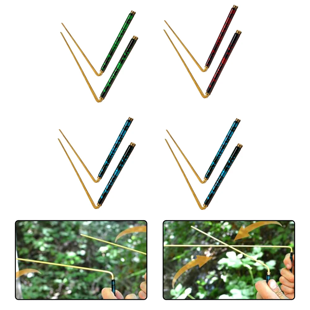 2pcs 99.9% Pure Copper Probes With Handle 5x12 Inches Water Probe For Water Source Exploration Treasure Hunting Tools Parts