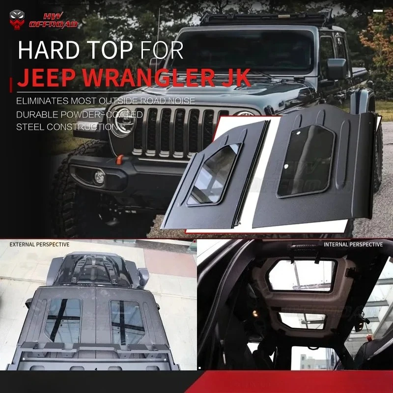 Steel Transparent Hard Top for Jeep Wrangler JL 2018-2022 4x4 Offroad Premium Modified Body Parts Front Top Roof