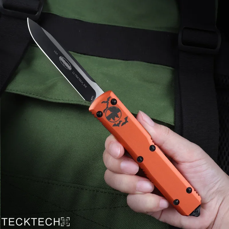 

Ultratech Halloween Series Micro Ultra Tactical Tech Knife UT UTX Full Size D2 Blade CNC Anodization Orange Aluminium Handle