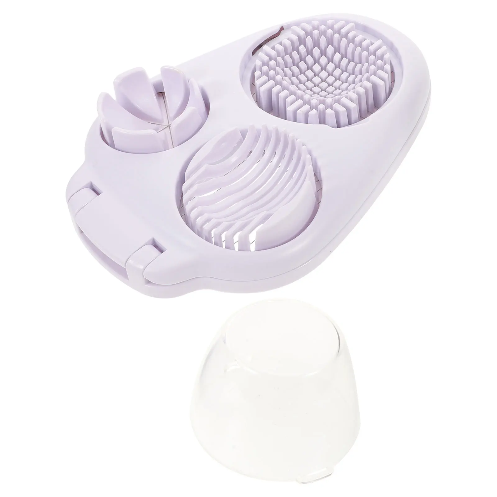 

3 In 1 Stainless Steel Egg Slicer Multi Function Kitchen Tool For Hard Boiled Eggs Strawberries Mushrooms Grapes Salad