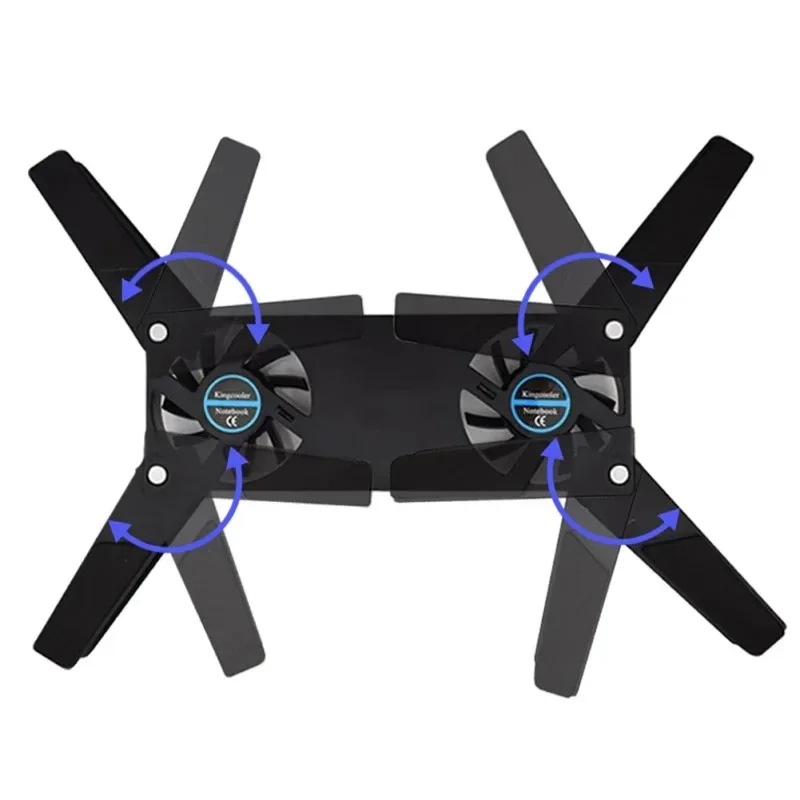 กําลังมาแรงปี 2025! ฐานระบายความร้อนแล็ปท็อปแบบหมุนได้ - พัดลม USB 2 ตัว |   ขาตั้งโน้ตบุ๊กขนาด 10-17 นิ้ว, อุปกรณ์เสริมแผ่นทําความเย็น PC