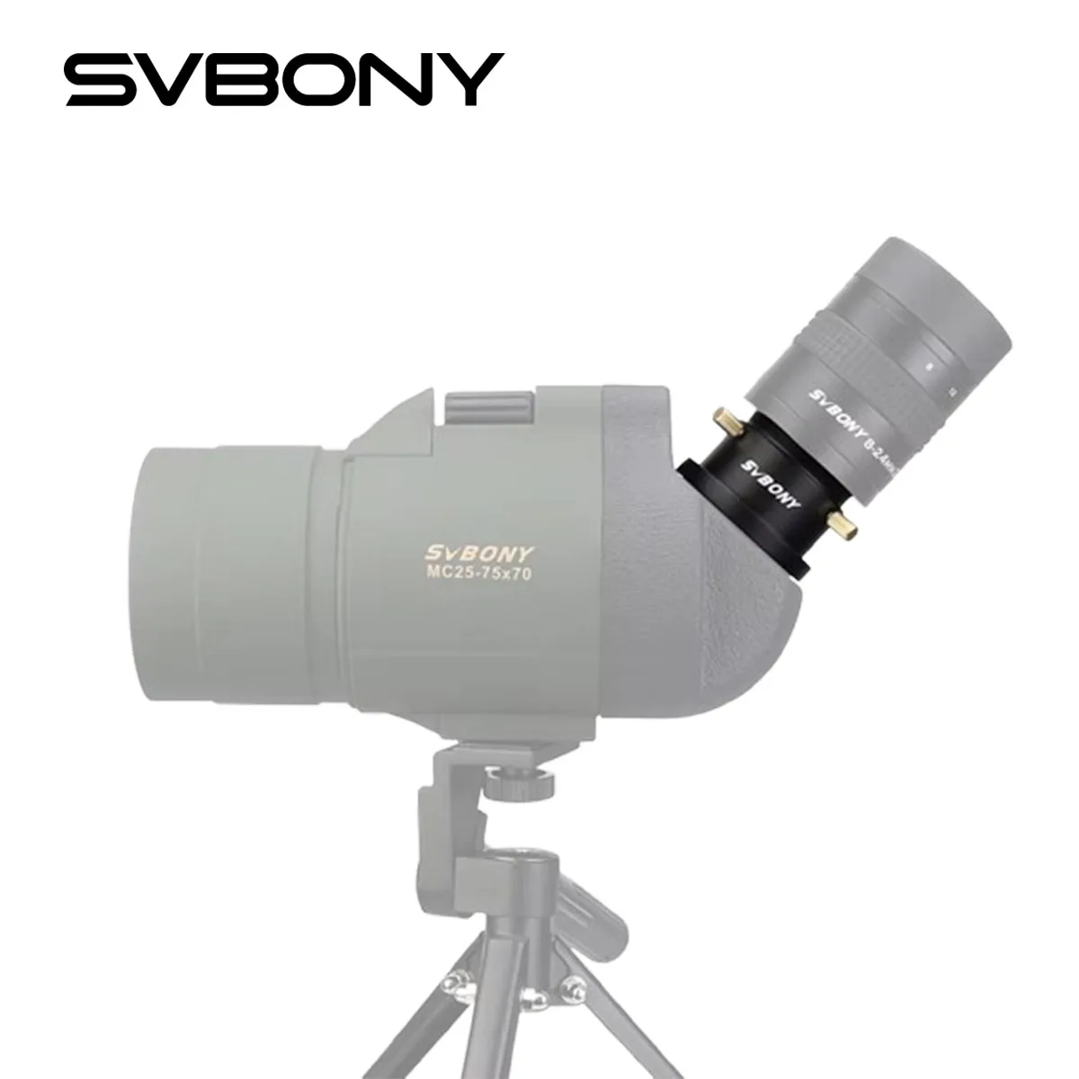 SVBONY SA404 M48 Female to M42 Male Adapter with 1.25'' Interface for SV41 Mak Spotting Scope Camera Adapter Rings for Observing