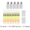 green and 5 charger
