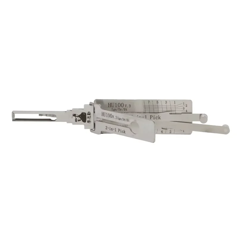 Original Lishi 2-in-1 HU66 HU100 HON66 HU100R HU92 HY22 TOY2 TOY48 HU101 HU162T-8 Lishi Schlossöffnungswerkzeug Türöffnungswerkzeug Edelstahl