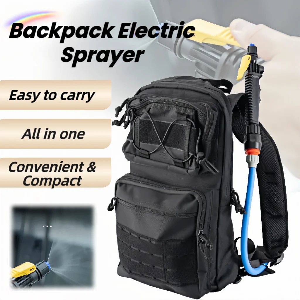 Outdoor Backpack Sprayer Adjustable Nozzle 3L Portable Electric Water Spray Gun Household Window Cleaning Car Wash Accessories