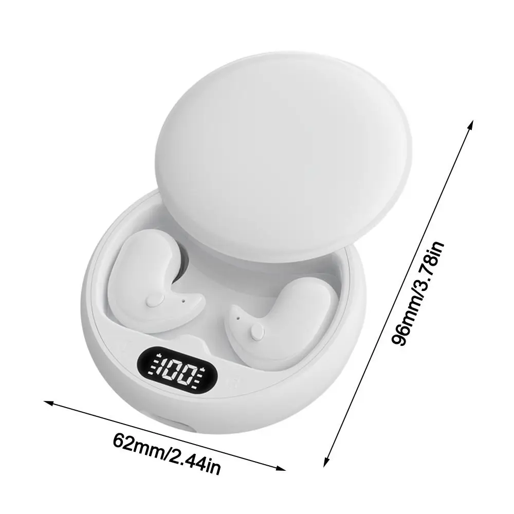 Y36 Sleep Mini Invisible Headset Ipx5 Waterproof LED Display Wireless Headphones with Mic Sports Stereo Noise Cancelling
