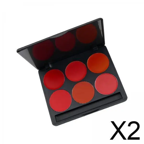 Lippenpalette, 6 Farben, matt, Lippenstift, Glanz, Make-up-Set für Damen, Party, Reisen, Büro, Kosmetik-Set