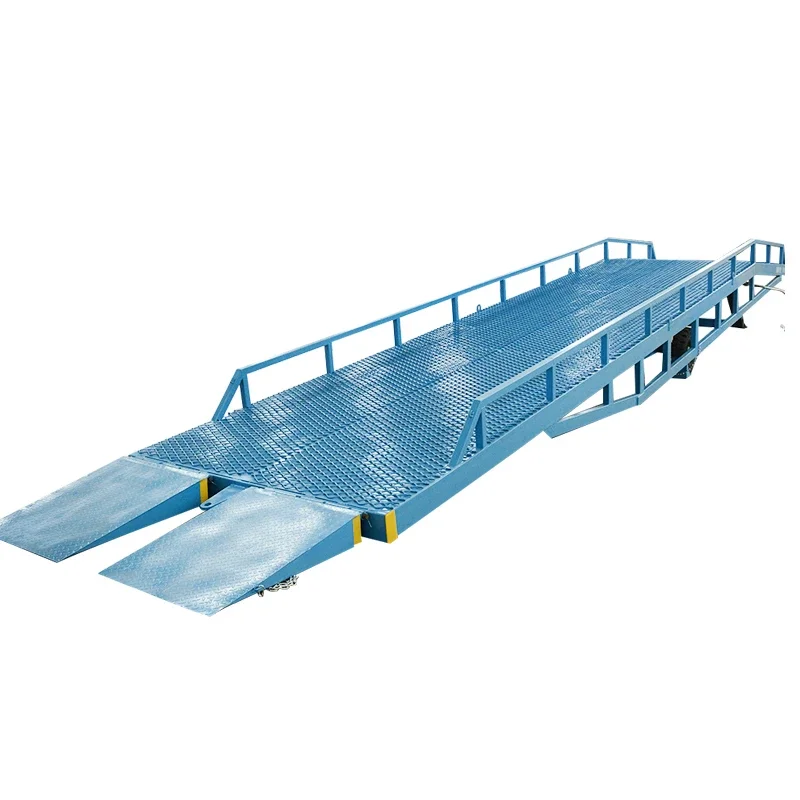 Mobile hydraulic loading and storage logistics terminal loading and unloading platform hand ramp bridge crossing truck