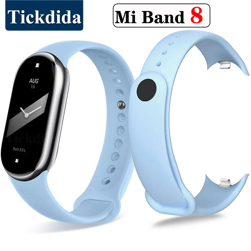 

Silicone Strap for Xiaomi Mi Band 8 Bracelet Sport Straps with Metal Snap Sliding Dismantling for Xiaomi Band 8 NFC Wristband