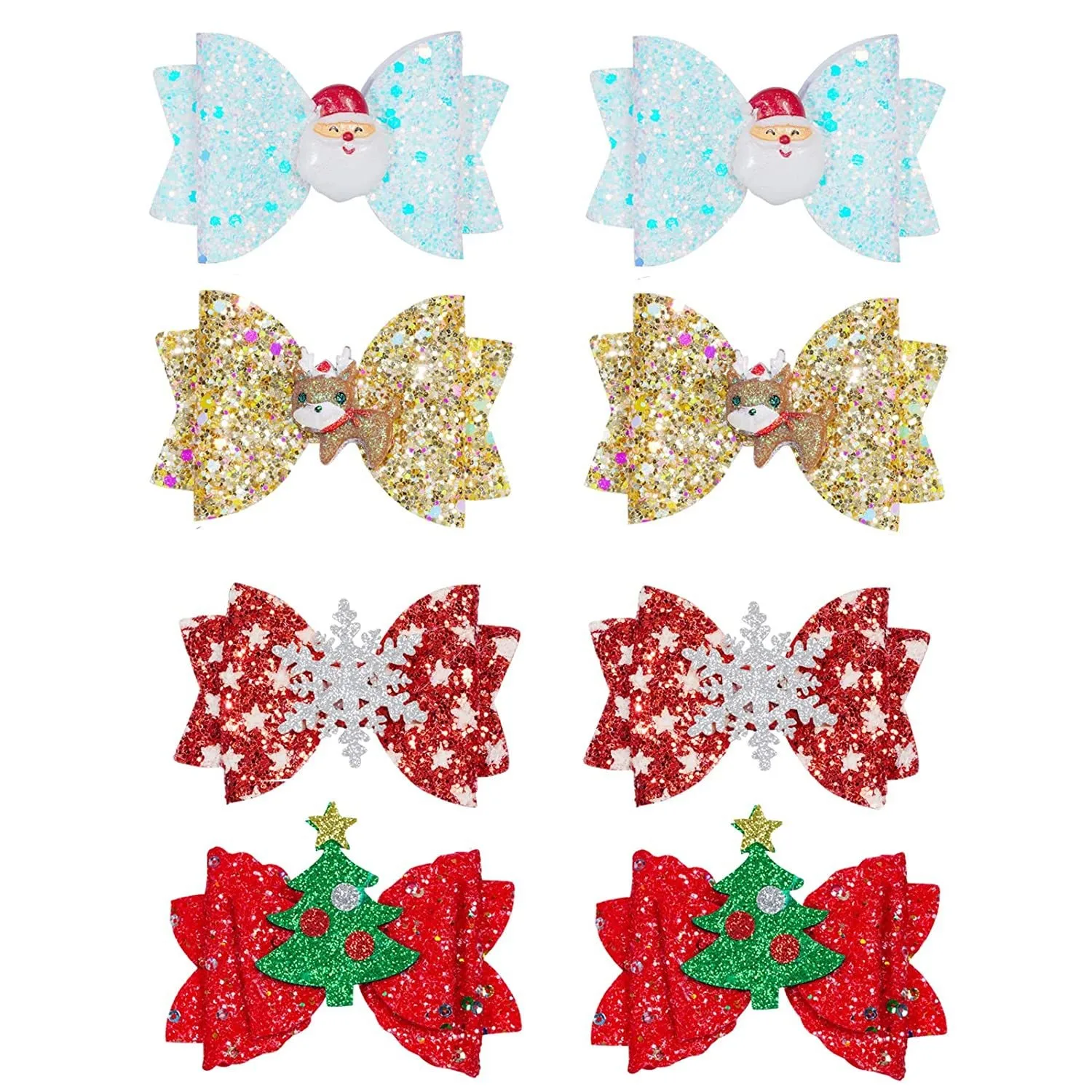 Christmas Hair Bows Hair Clip For Cute Girls Kids Hairpin Barrettes Headwear Children Party Hair Accessories