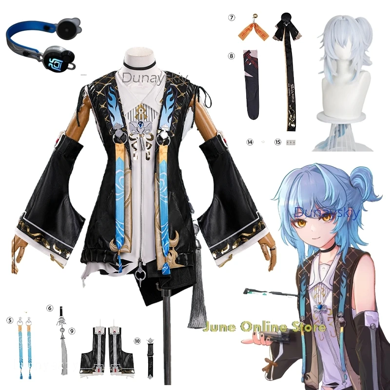 

Wuwa Buling 복링 Косплей Костюм Парик Наряд Платье Костюм Парик Опора Wuthering Waves Игровая Одежда Аниме Хэллоуин Одеваются