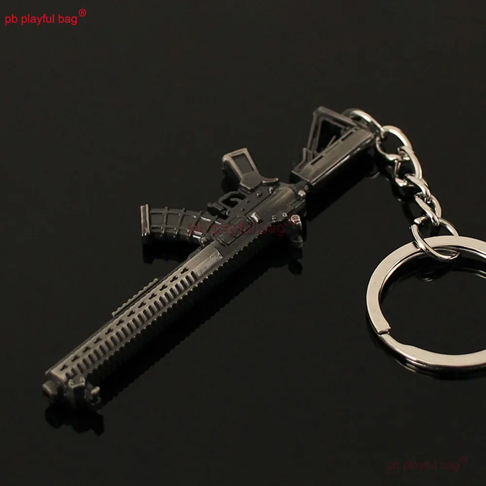 Mini MK47 Mały Model Broni Zabawka Stopowy Brelok Dekoracja 8cm Akcesoria do Gier Figurki Akcji Zabawka dla Dzieci Prezent na Boże Narodzenie ZG415