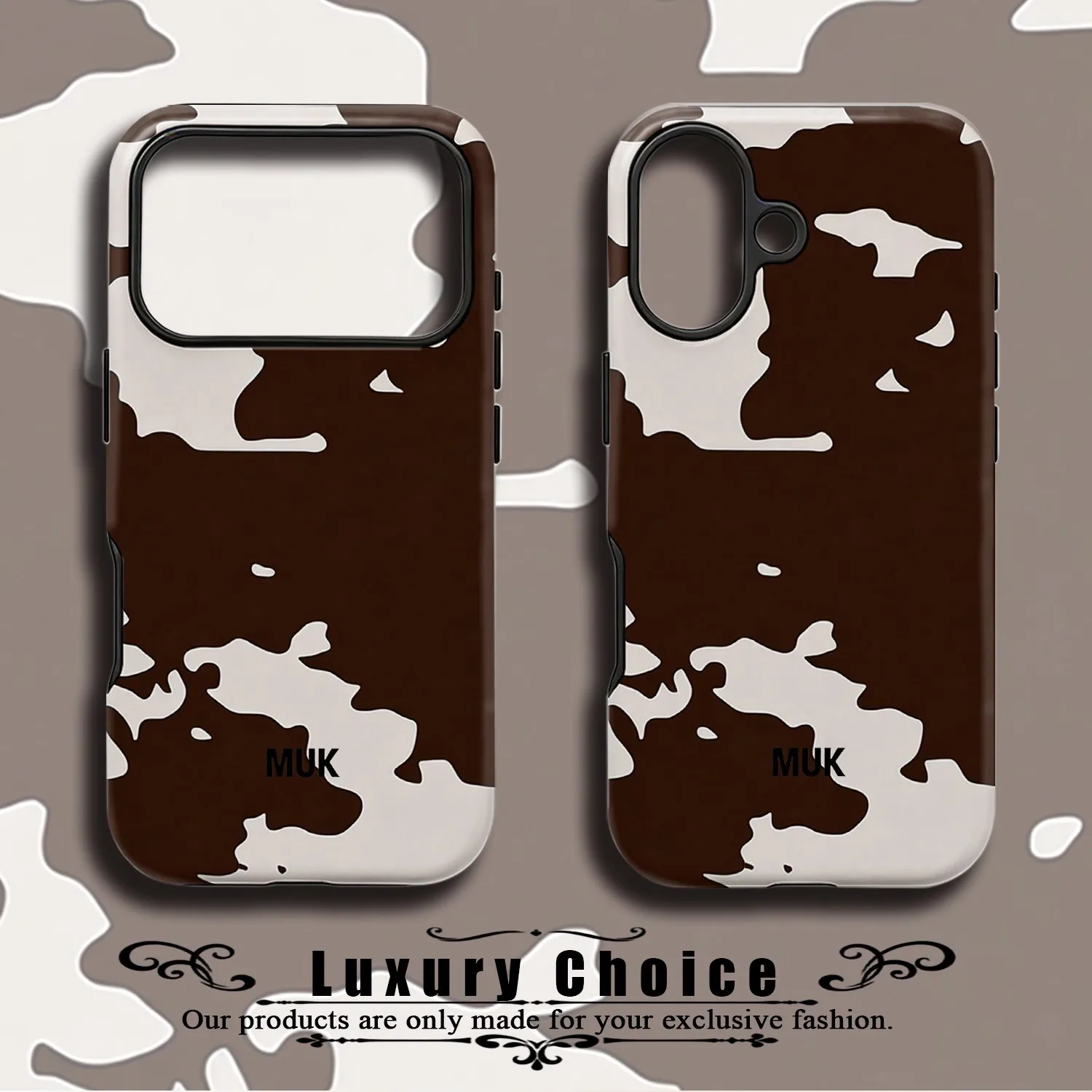 Cow Print MUK Phone Case for Samsung Galaxy S20 S22 S23 S24 S25 S26 FE Plus Ultra Edge 4G 5G Double-layer Back Cover