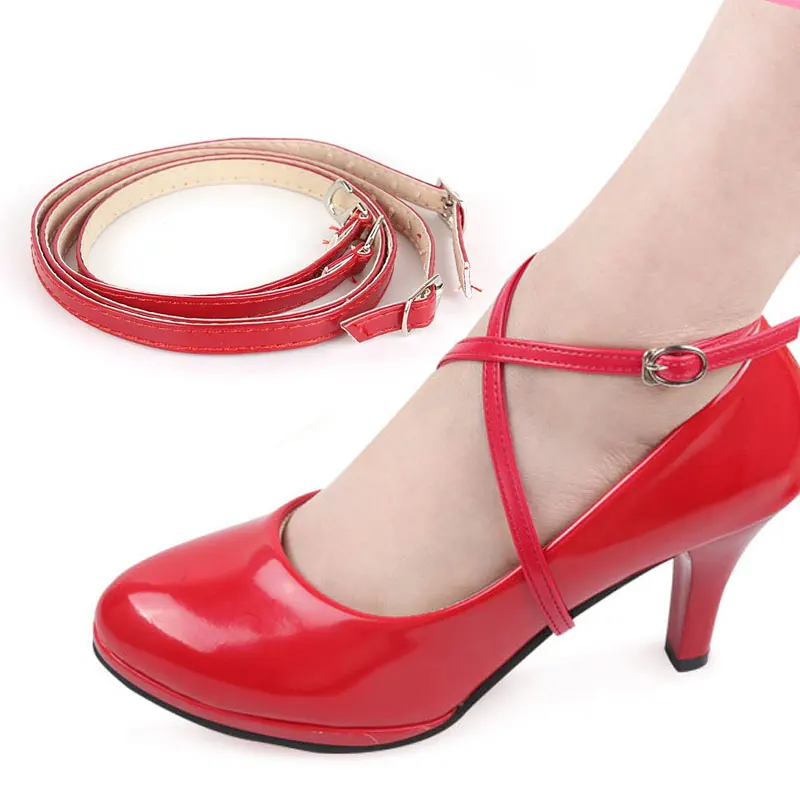 2 Paar Kreuz-Schuhriemen aus Kunstleder, Ersatz-Schnürsenkel für High Heels, Damenmode, schlanke Kreuz-High-Heel-Riemen