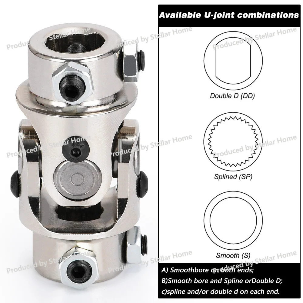 Modified auto parts steering shaft universal joint 3/4 