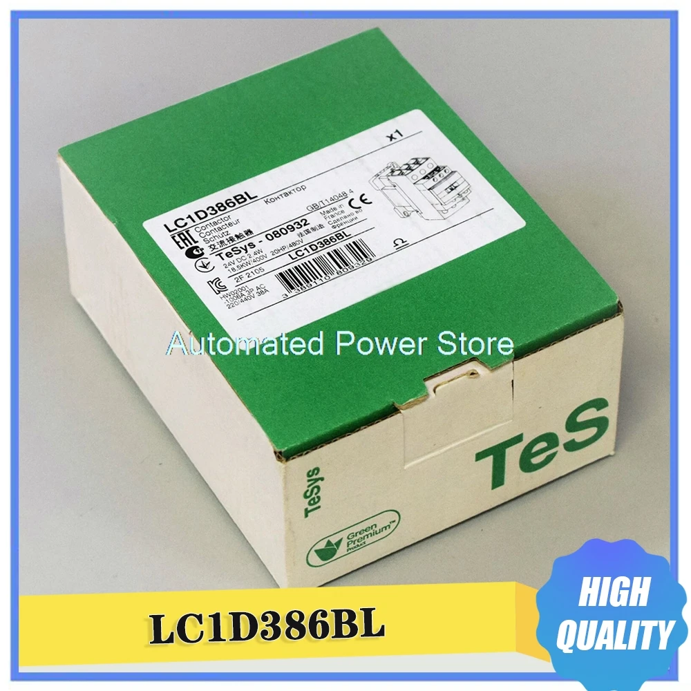 24V DC Contactor LC1D386BL DC Contact 24VDC Coil