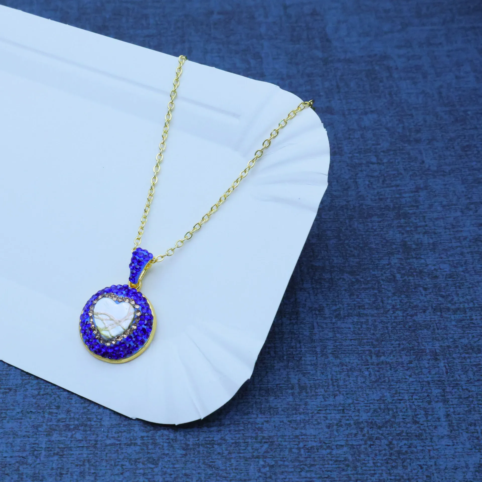 DIY accessories Cross-border natural shell carving high-end love DIY handmade design light luxury three-piece set women's jewelr