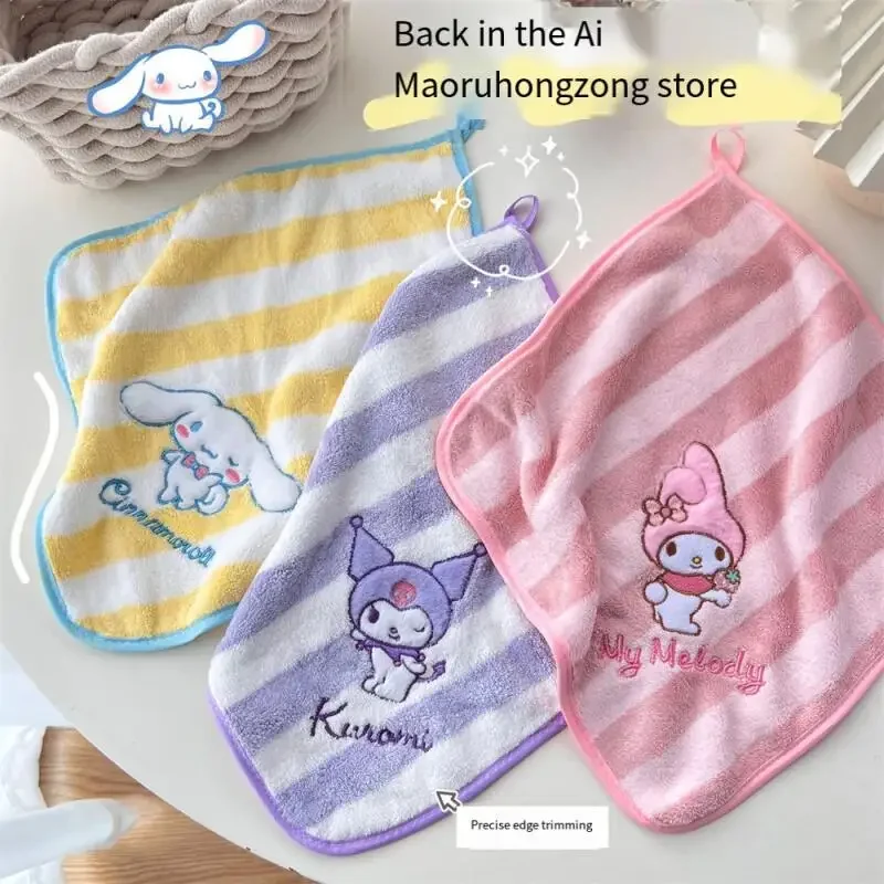 سانريو بلدي ميلودي منشفة الوجه Kawaii شريط 100% القطن امتصاص الماء منشفة اليد الطفل غسل الوجه مسح الأيدي منشفة نموذج جديد