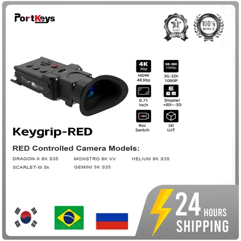 

Portkeys OEYE-RED 4K 3G-SDI/HDMI Electronic Viewfinder 1920X1080 Control Camera Menu for RED DSMC2/MONSTRO 8K VV/HELIUM 8K S35