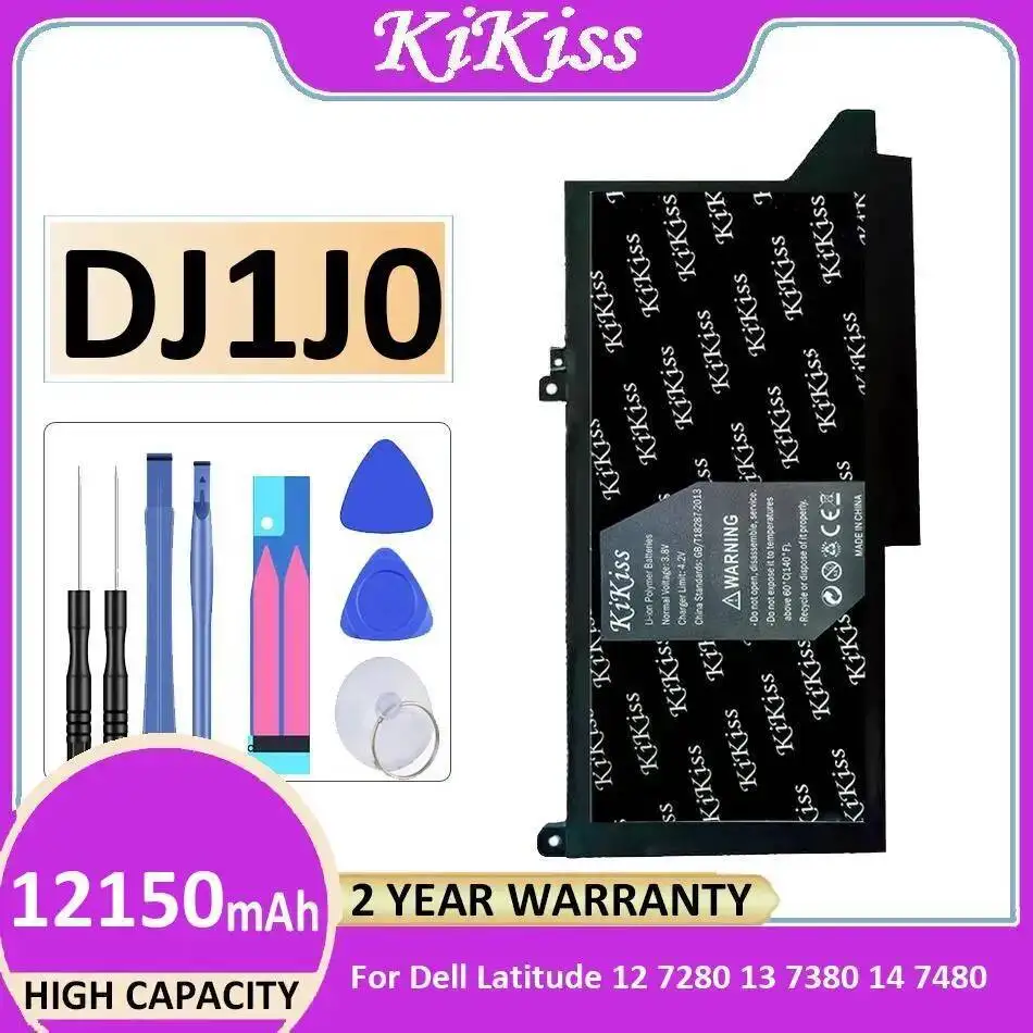 

Аккумулятор DJ1J0 12150 мАч для Dell Latitude 12 7280 7290 E7280 E7290 13 7380 7390 E7380 E7390 14 7480 7490 E7480 E7490 C27RW PGFX4