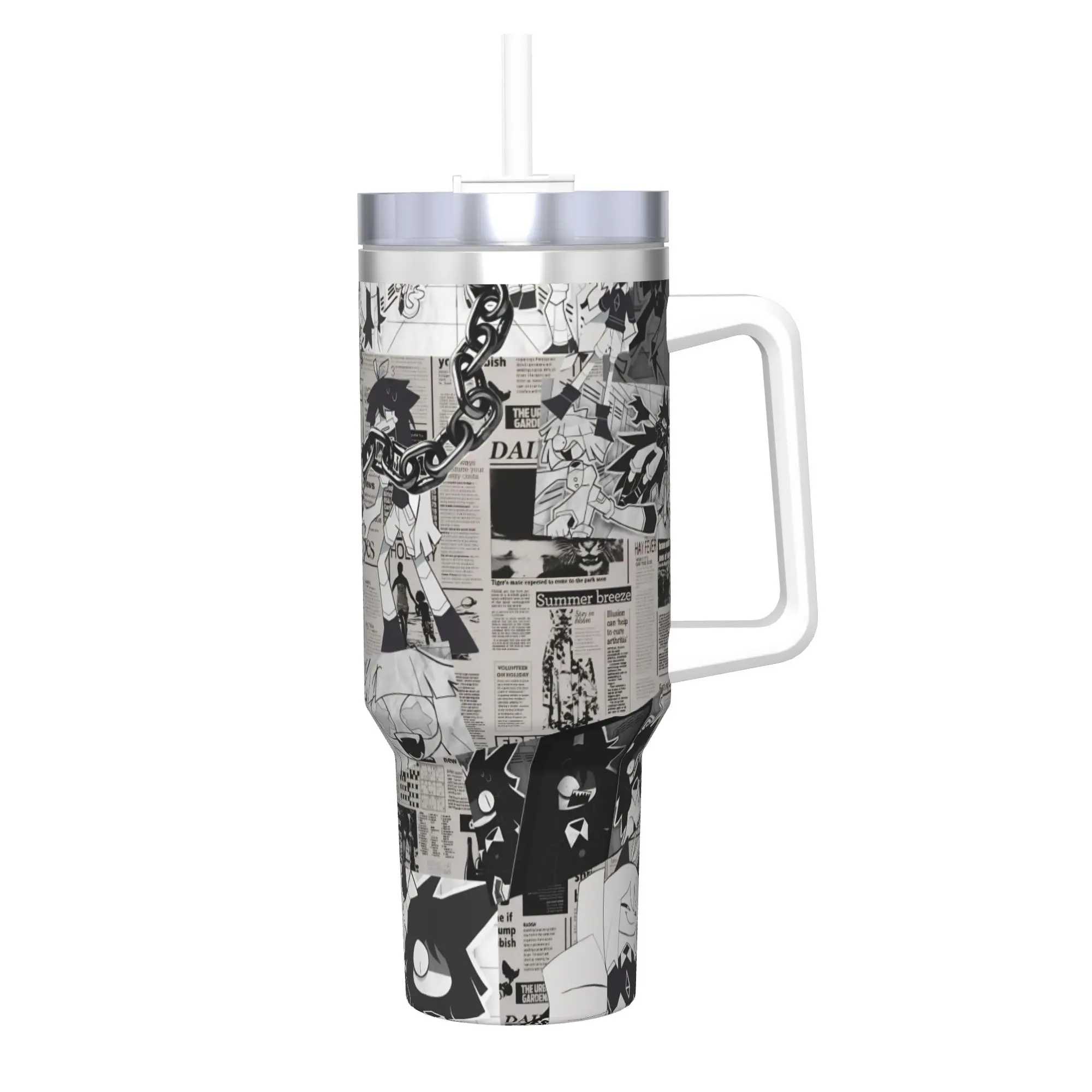 FPE Fundamental Paper Education Tumbler With Straw Stainless Steel Tumblers Cup Double Wall Vacuum Insulated for Cold Or Hot
