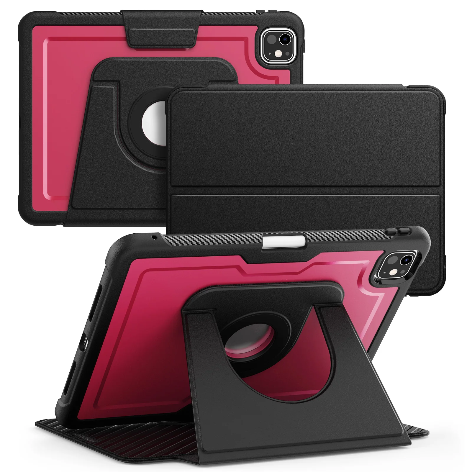 

360 Rotation Smart Case For iPad Pro 11 2024 M4 Model A2836 A2837 A3006 Multi-Angle Stand Detachable Cover Auto Sleep / Wake