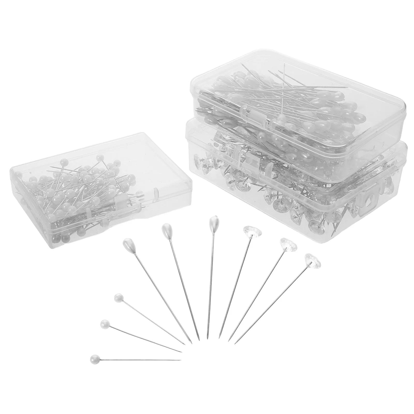 

300Pcs Diamond Positioning Pins Hand Polished Smooth Fabric Penetration Large Head Design DIY Craft Dressmaking Upholstery
