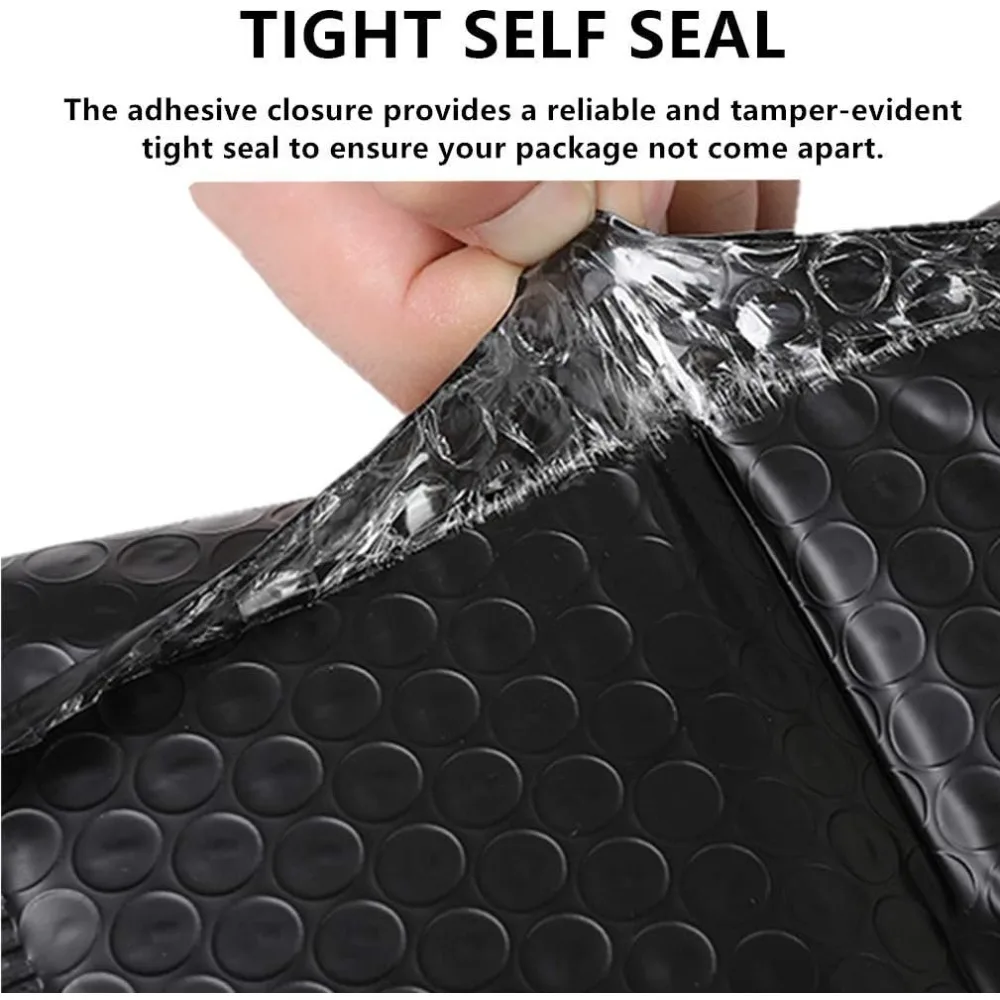 12 Pack Bubble Mailers 4x6 Inch, Small Padded Envelopes, Self Seal, Black, Sturdy & Protective - view 4